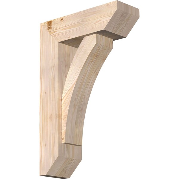 Ekena Millwork Thorton Slat Smooth Bracket w/ Offset Brace, Douglas Fir, 7 1/2"W x 22"D x 34"H BKT0806X22X34THR06SDF - main